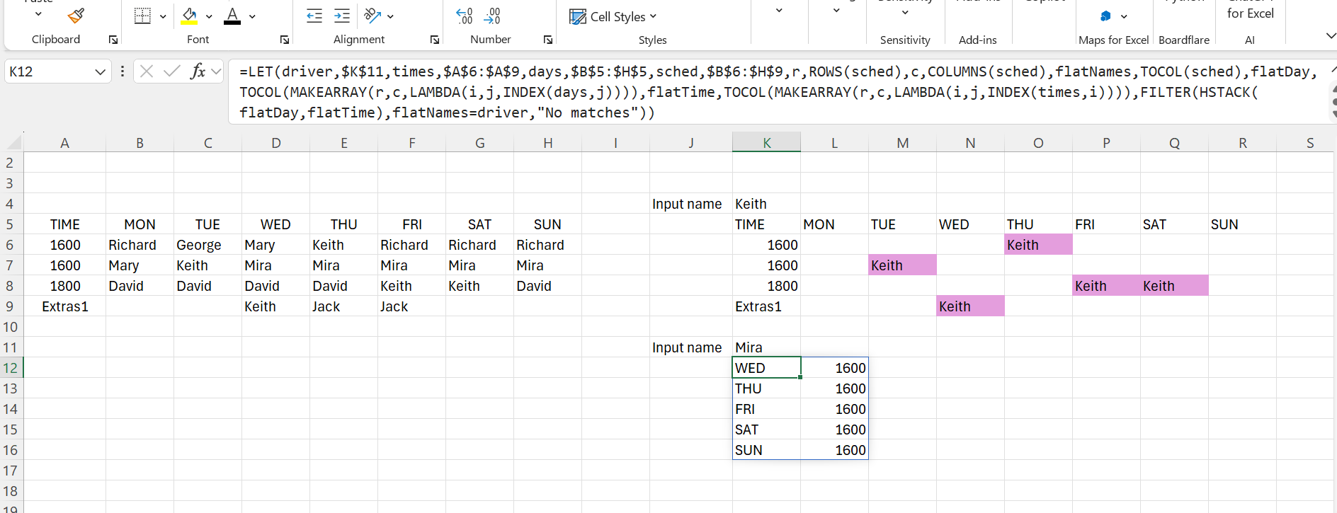 Extract names, date, time from a rota in Excel - Microsoft Q&A