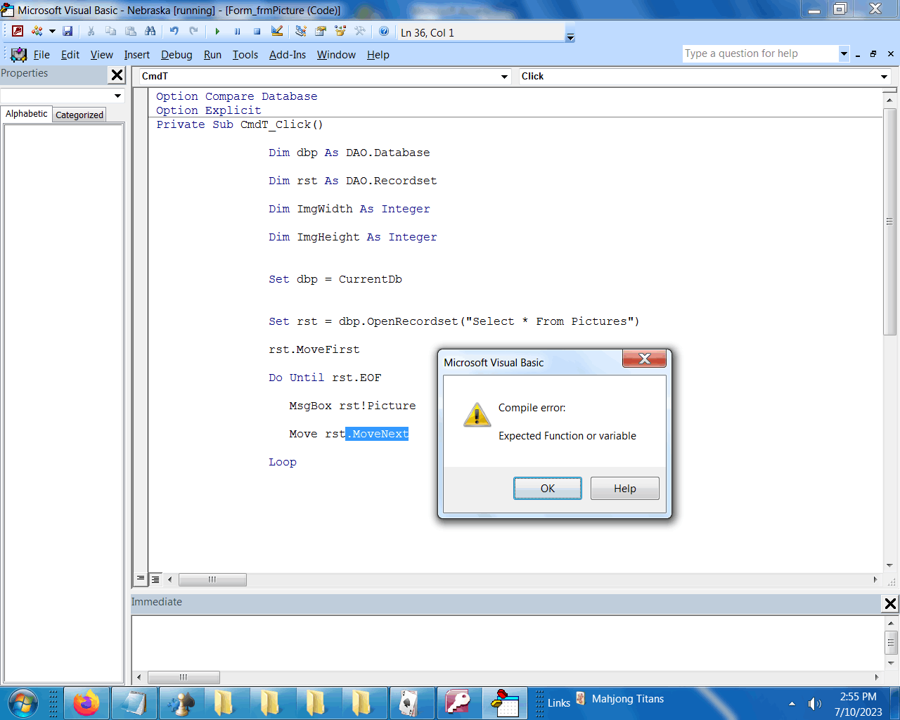 Why is this code not working? - Microsoft Q&A