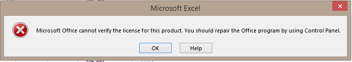 I purchased Microsoft 395 today and installed. When I open Excel, a ...