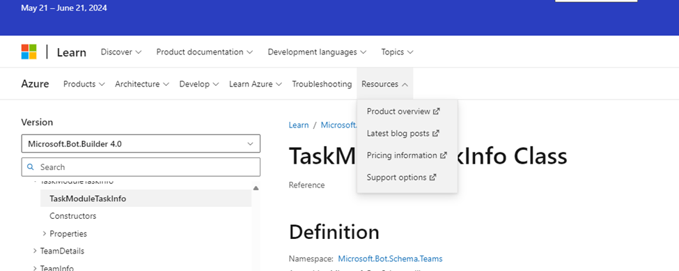 Unable to invoke Task module in MS Teams botbuilder bot - Microsoft Q&A
