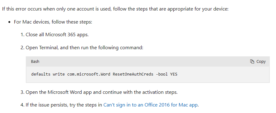 Can't log into microsoft account on word - Microsoft Q&A