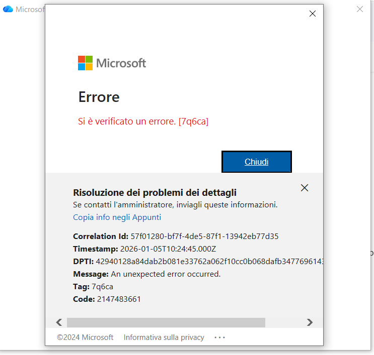 Come posso entrare su Onedrive da pc se quando inserisco il codice che ...