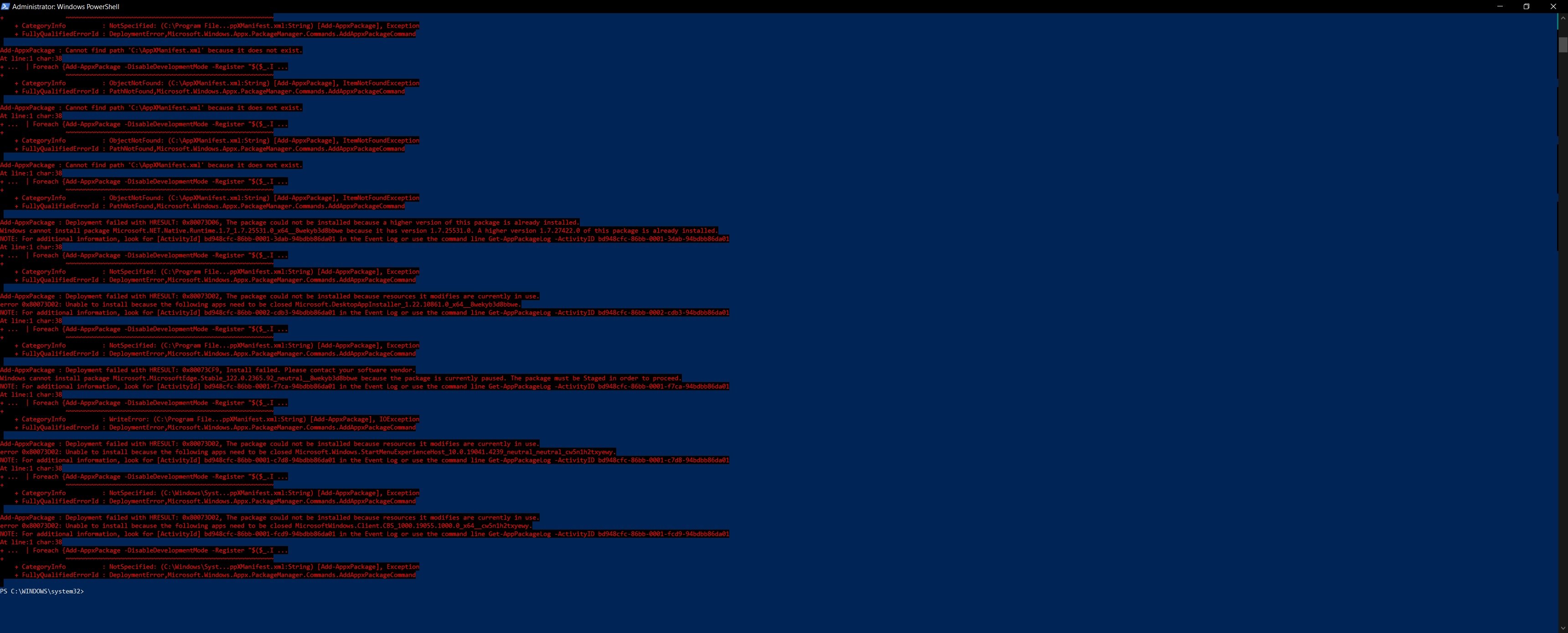 Microsoft Windows 10 error 