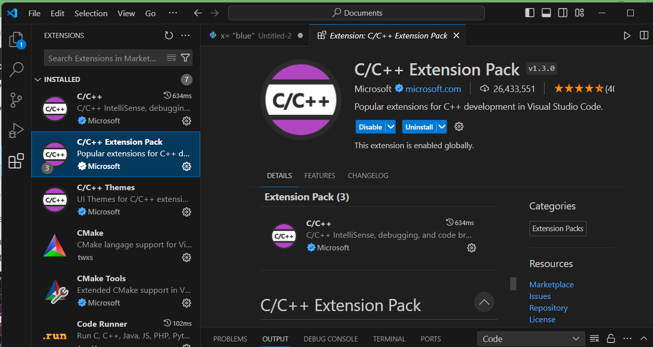 Cant run my first program C++ program on VScode