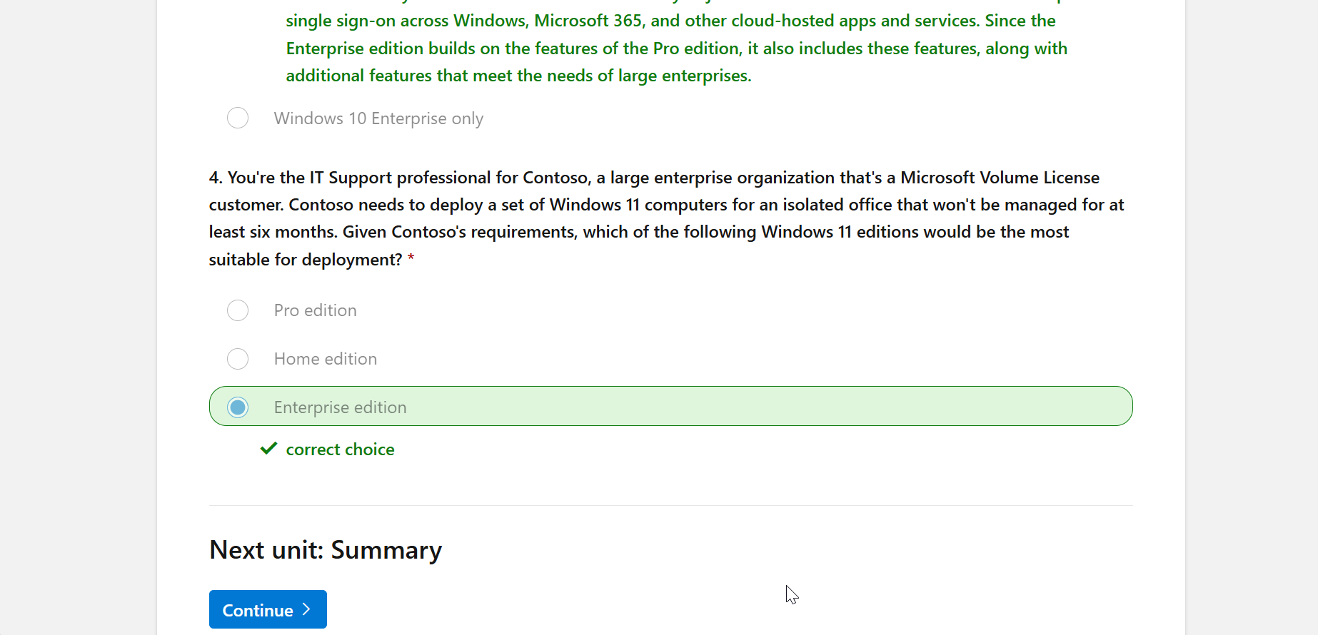 Knowledge Check missing option to check answers - Microsoft Q&A