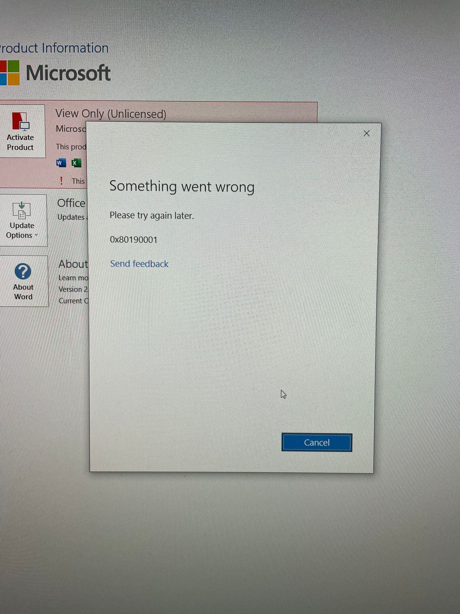 Office 365 Login error - Microsoft Q&A