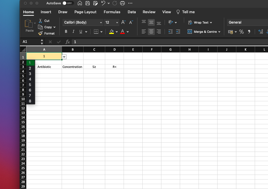 Autofilling Tables in excel based on selection from a drop-down ...