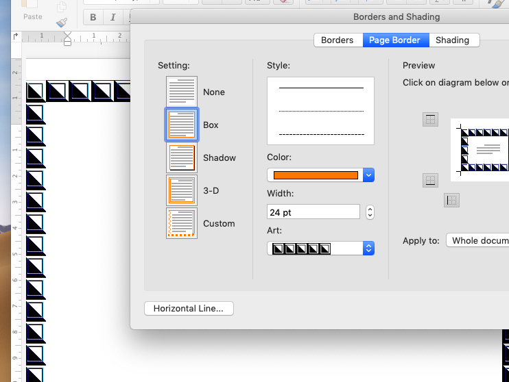 Page border color / colour - Microsoft Q&A
