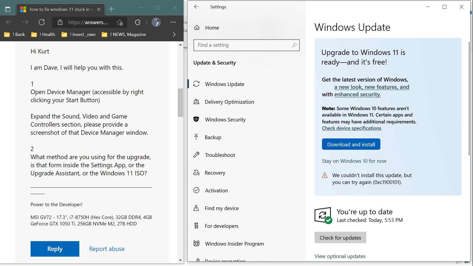 how to fix windows 11 stuck in working on updates 61%? - Microsoft Q&A