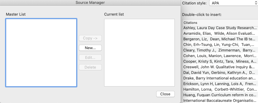 Citation source manager - Microsoft Q&A
