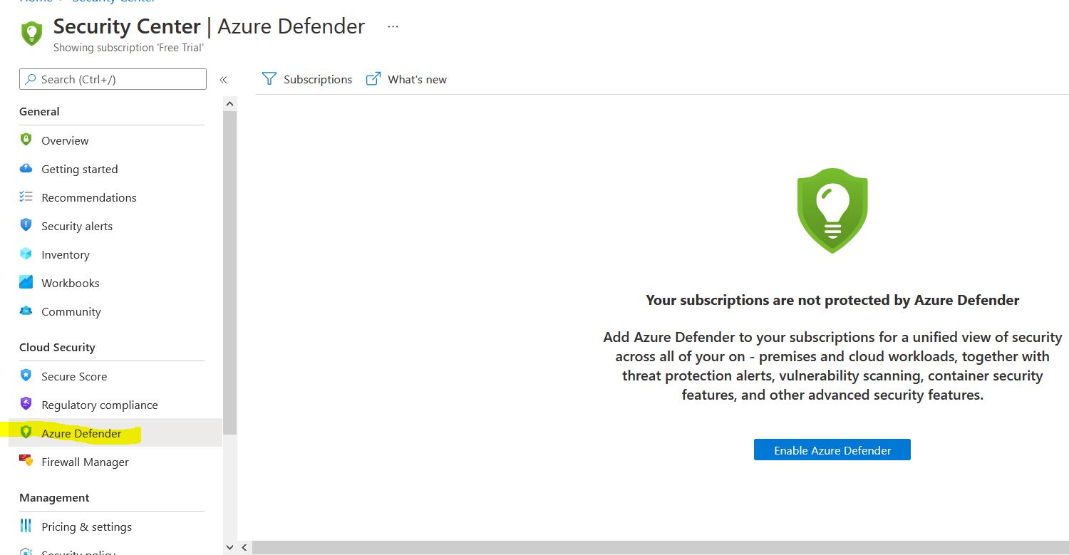 Cannot Enable Azure Defender Azure Security Center Standard Tier Microsoft Q A Cannot Enable Azure Defender Azure Security Center Standard Tier Microsoft Q A