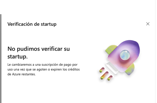 Microsoft for Startups verification failed – Unable to contact Program ...