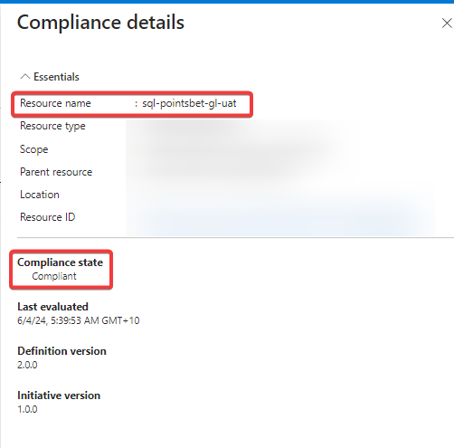Does the current SQL Database TLS Policy check if nothing is selected ...