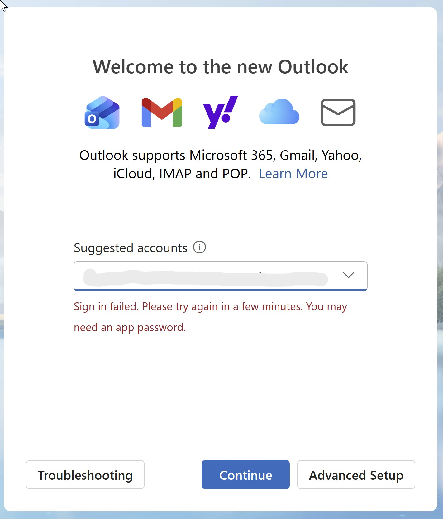 we couldn't reach the email server. Please try again. - Microsoft Q&A
