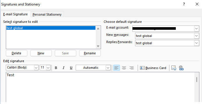 How do I add 1 Signature to multple accounts - Microsoft Q&A