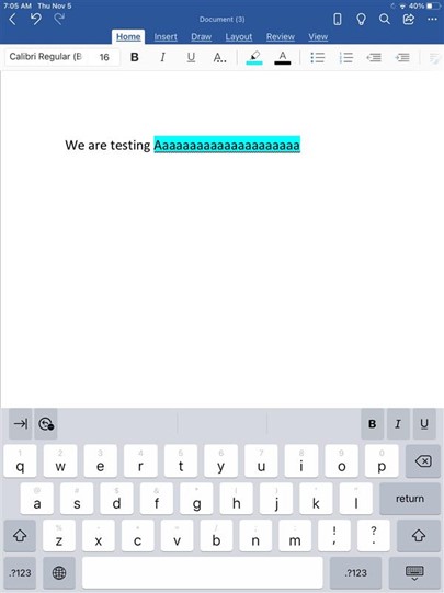 Microsoft Word for iPad Highlighting Problem - Microsoft Q&A