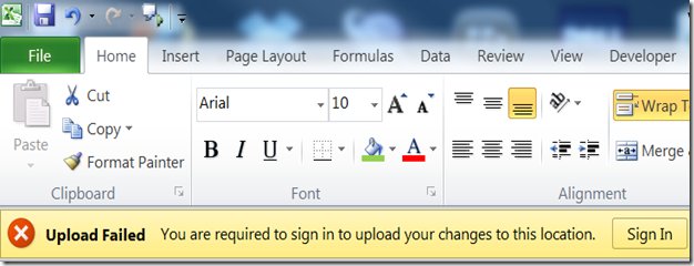 Upload failed