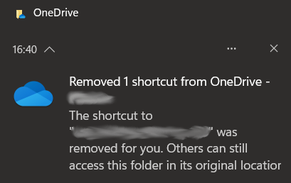 OneDrive keeps popping message 