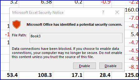 Potential Security Concern: Word and Excel error - Microsoft Q&A