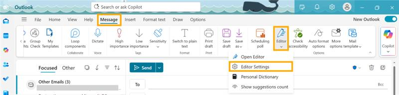 New Outlook Spell Editor Not Woring - Microsoft Q&A