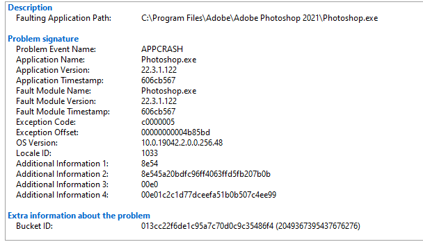 Exception Code c0000005 keeps crashing programs - Microsoft Q&A