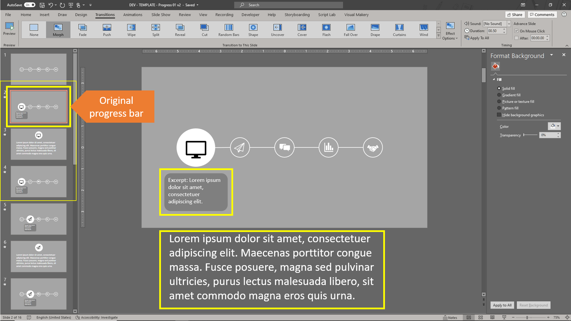 powerpoint morph transistion - Microsoft Q&A