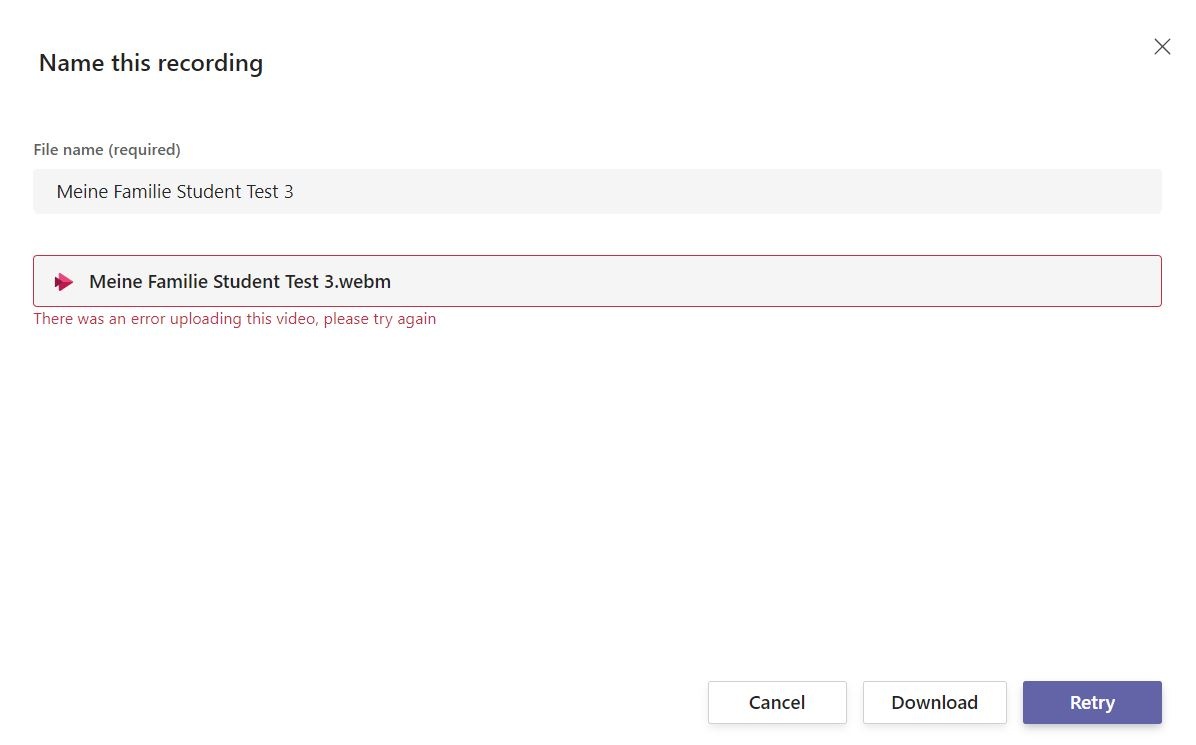 Video Recording to a Teams Assignment - Microsoft Q&A