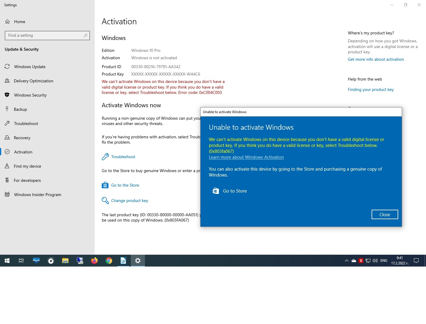 Cannot activate Windows 10 Pro FPP after hardware change - Microsoft Q&A