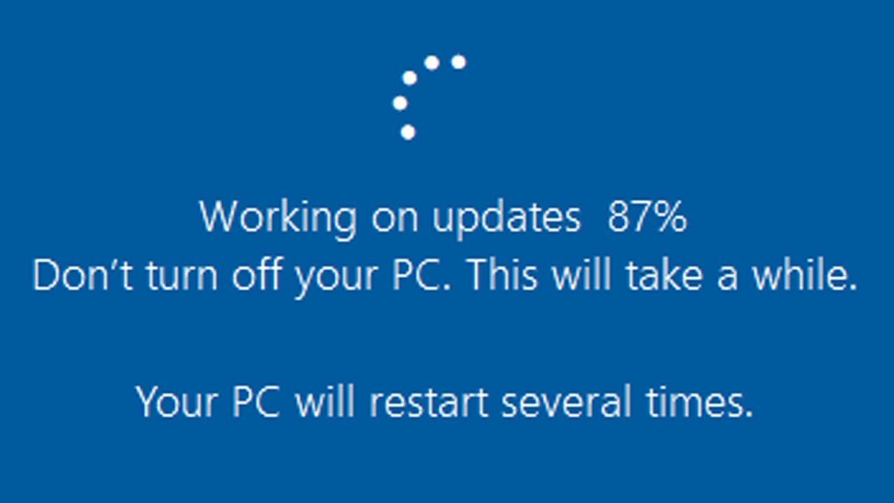 My update is stuck at 91% restarted many times . Still it's not ...