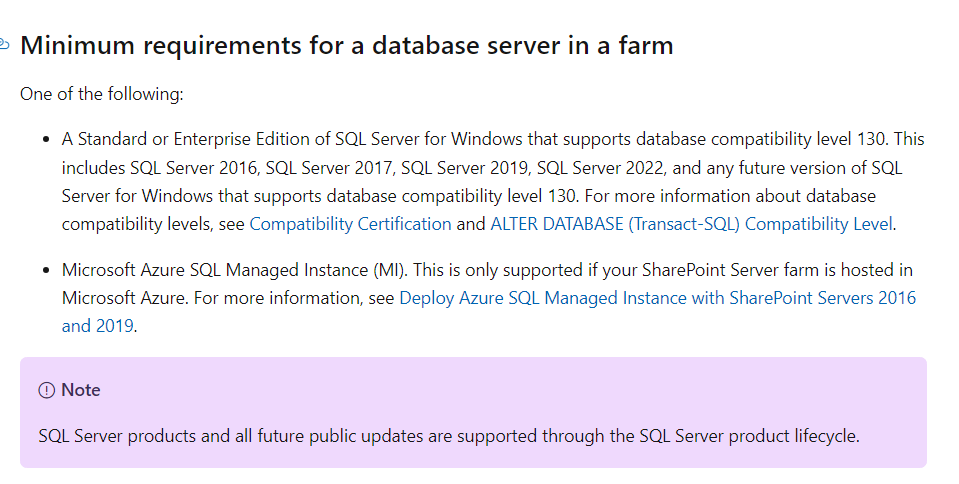 Is Microsoft SQL Server 2019 (RTM-CU20) compatible with SharePoint ...