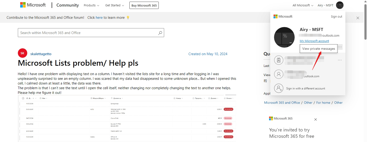 Microsoft Lists problem/ Help pls - Microsoft Q&A