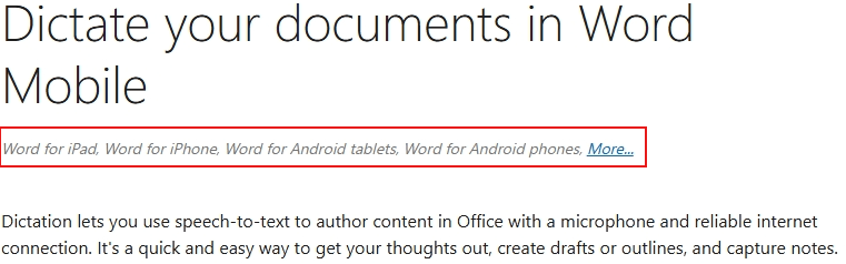 Dictation - Microsoft Q&A