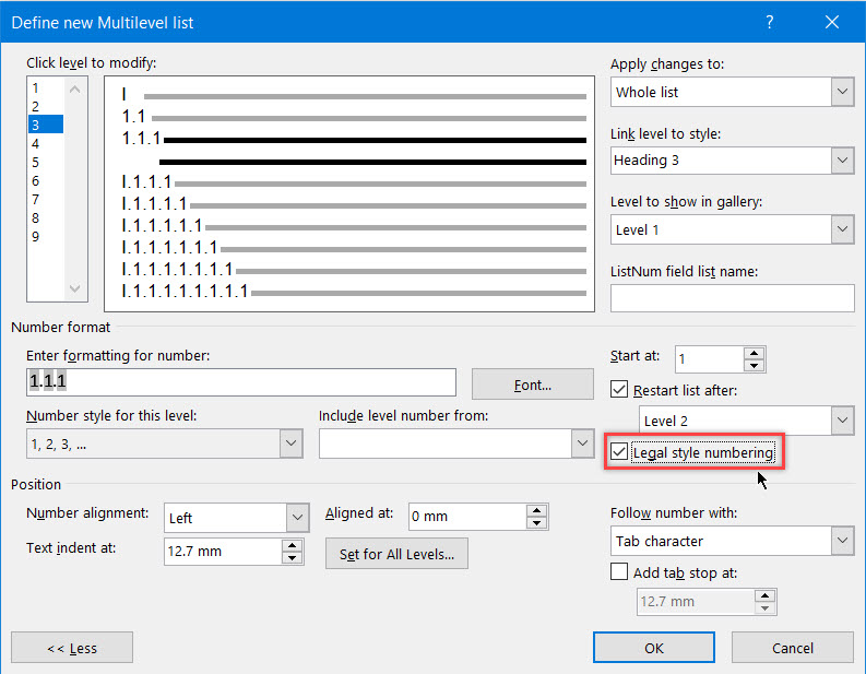 Multilevel outline and Number Format and Style - Microsoft Q&A