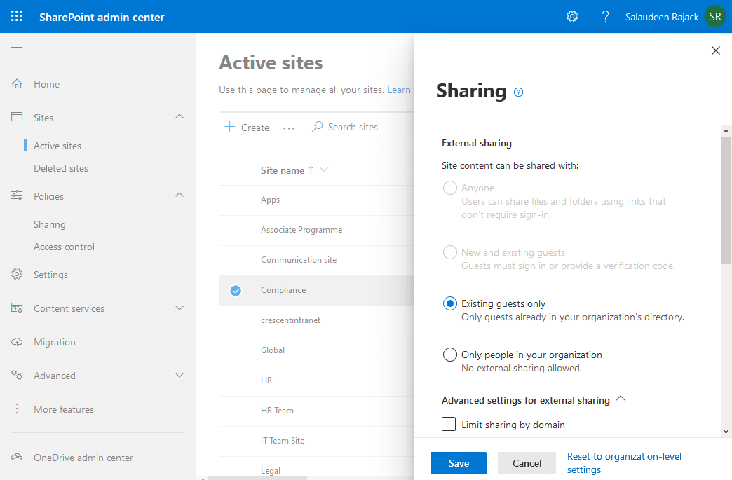 how to invite external users to sharepoint online