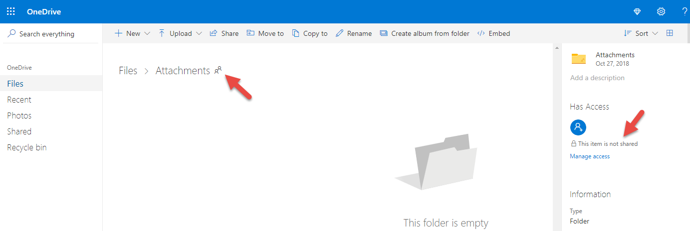 Shared folder icon for OneDrive continues to show after un-sharing ...