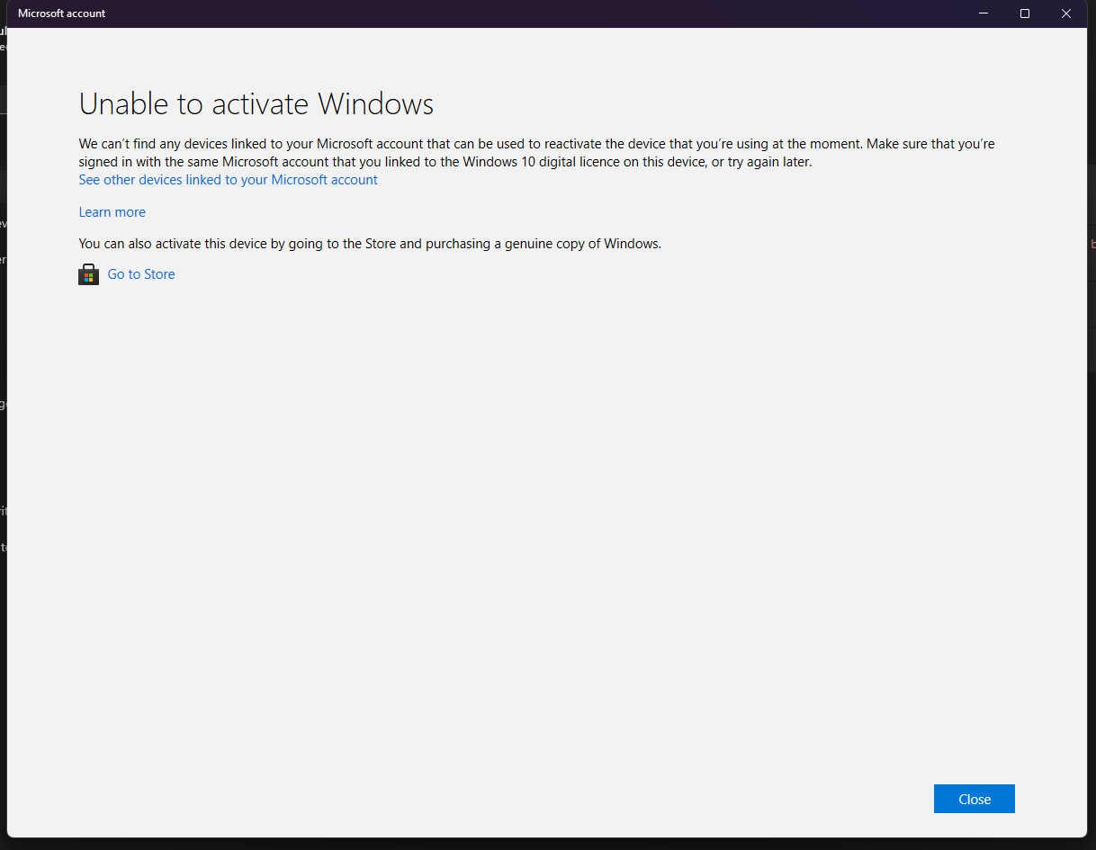 unable to reactivate windows after bios update. - Microsoft Q&A