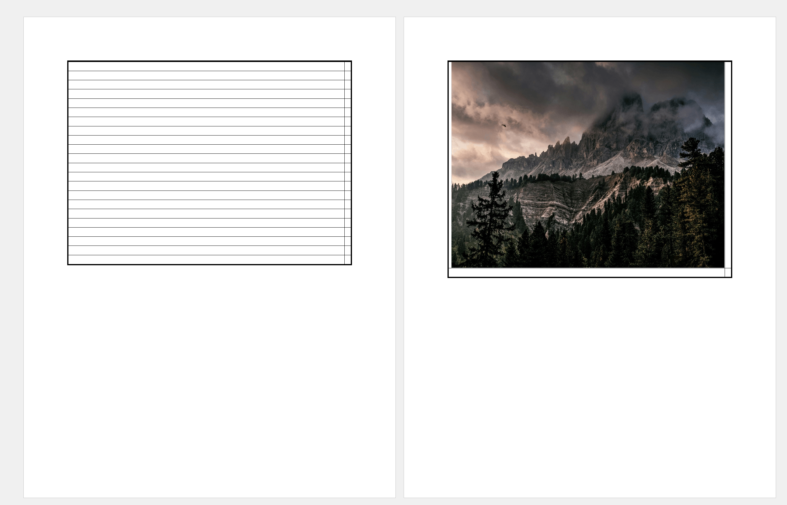 Table border not visibale if images make row go to next page ...