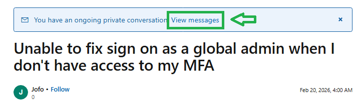 Unable to fix sign on as a global admin when I don't have access to my ...