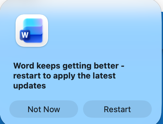 App update notification