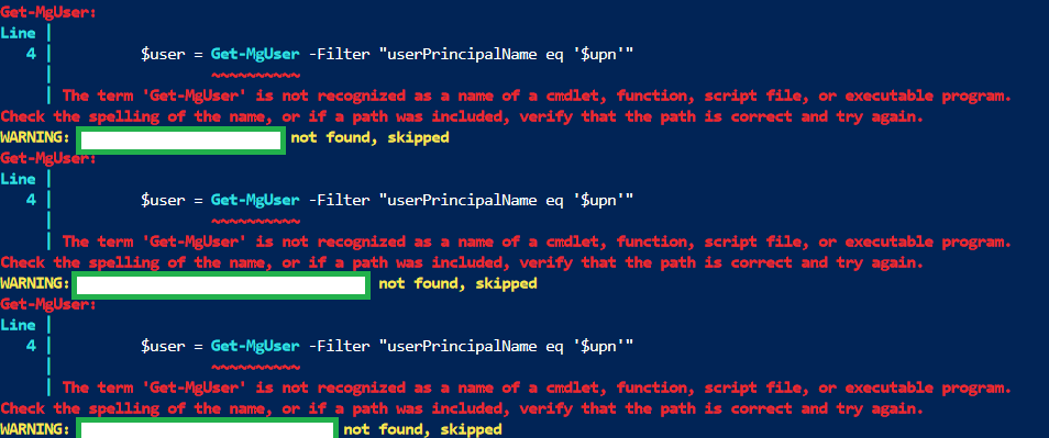 AZURE AD POWER SHELL - ERROR WHEN UPDATING SPECIFIC USER ATTRIBUTES ...