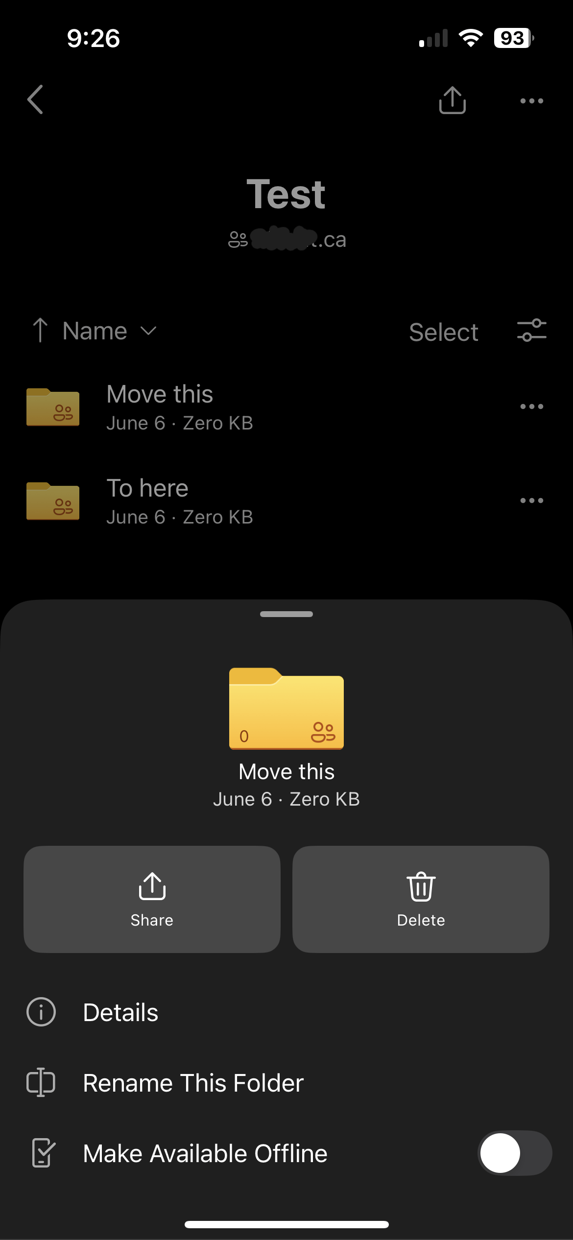 Moving folders/files unavailable in onedrive libraries on both Iphone ...