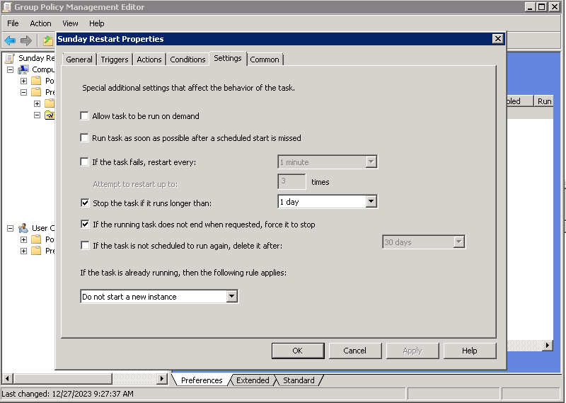 Settings screenshot