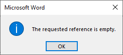 Why do I suddenly have "empty" references in my cross-reference list ...