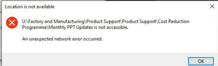 Hi All, we are facing intermittent issue while accessing file/folder ...