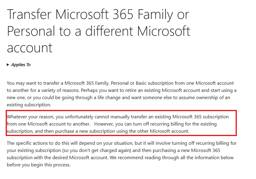 How do I change the email / owner on my 365 subscription to an existing ...