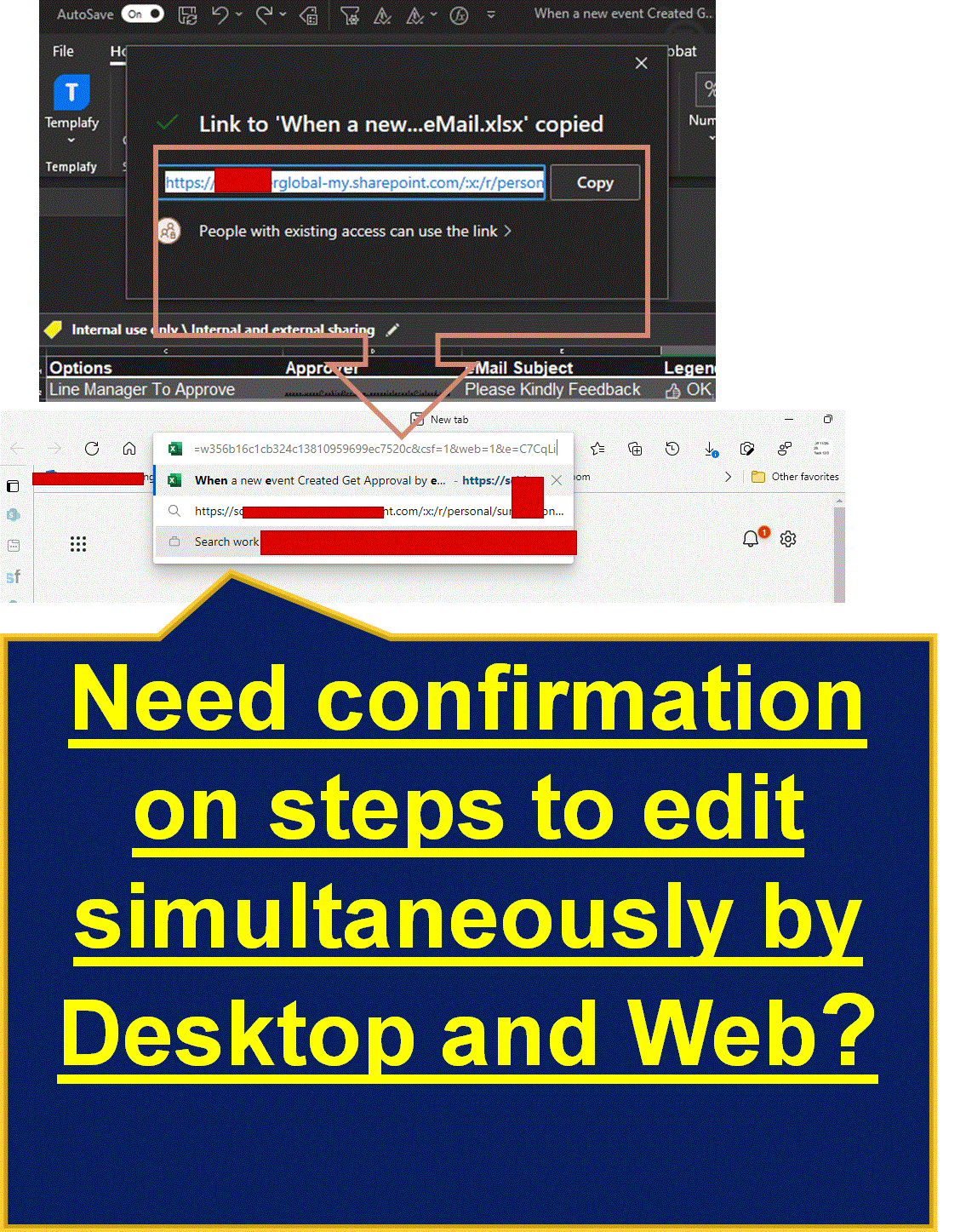 For efficiency, how to simultaneously edit Workbook with Excel Web and ...