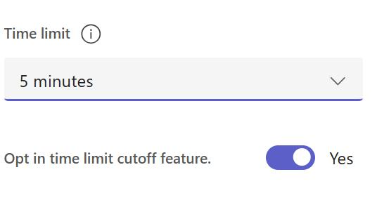 "Opt in time limit cutoff" feature