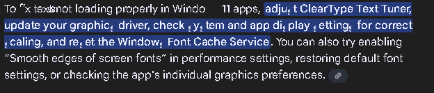 How to solve improper text quality and loading issues - Microsoft Q&A