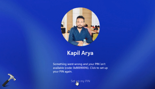Fix Something went wrong and your PIN isn't available in Windows 11