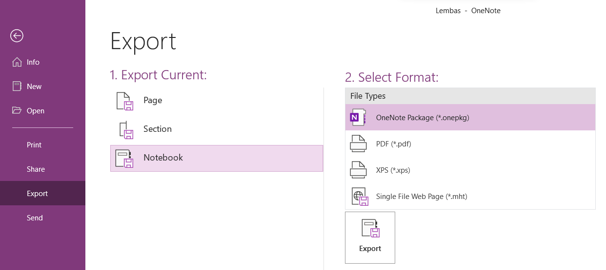 [OneNote 365] Cannot Export Notebooks (OneNote Package) - Permissions ...